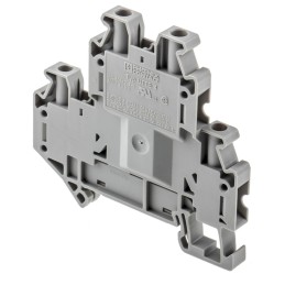 5 pcs - Phoenix Contact UTTB Clipline Series Grey Double Level Terminal Block, 0.14 - 6mm², Double-Level, Screw