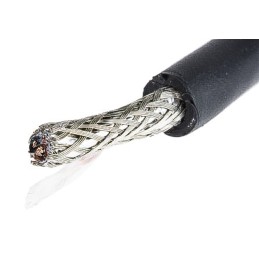 1 Reel of 30 M - Alpha Wire Xtra-Guard 2 Control Cable, 2 Cores, 0.81 mm², Screened, 30m, Black PE Sheath, 18 AWG