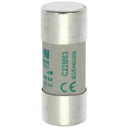 1 pcs - Eaton 63A Ceramic Cartridge Fuse, 22 x 58mm