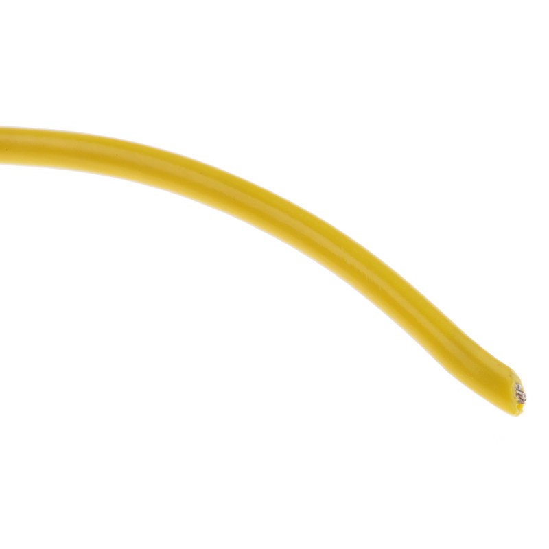 1 Reel of 30 M - Alpha Wire Yellow 0.52 mm² Hook Up Wire, 20 AWG, 10/0.25 mm, 30m, PVC Insulation