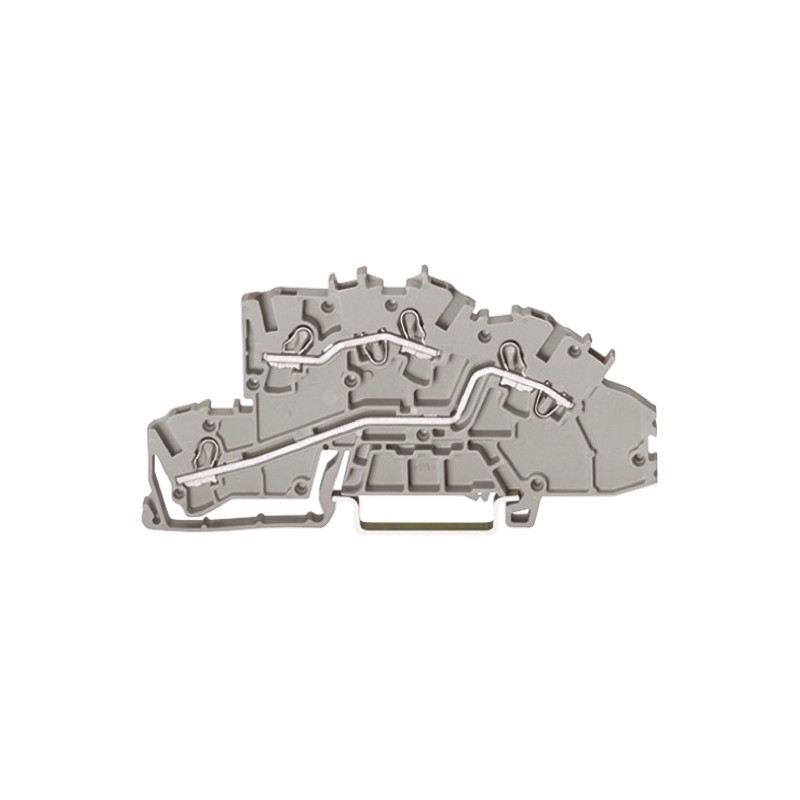 5 pcs - Wago TOPJOB S, 2003 Series Grey Multi Level Terminal Block, 2.5mm², Triple-Level, Push-In Cage Clamp Termination