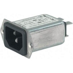 1 pcs - Schurter 2A, 250 V ac Male Panel Mount Filtered IEC Connector 5120.1001.0 None Fuse