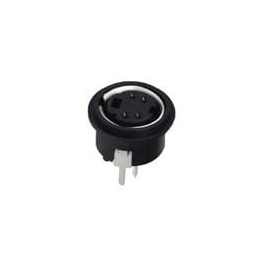 1 pcs : KMDVLX-8S-N-1 - Circular DIN Connectors MINI-DIN VERTICAL 8P SNAP & LOCK SOCKET