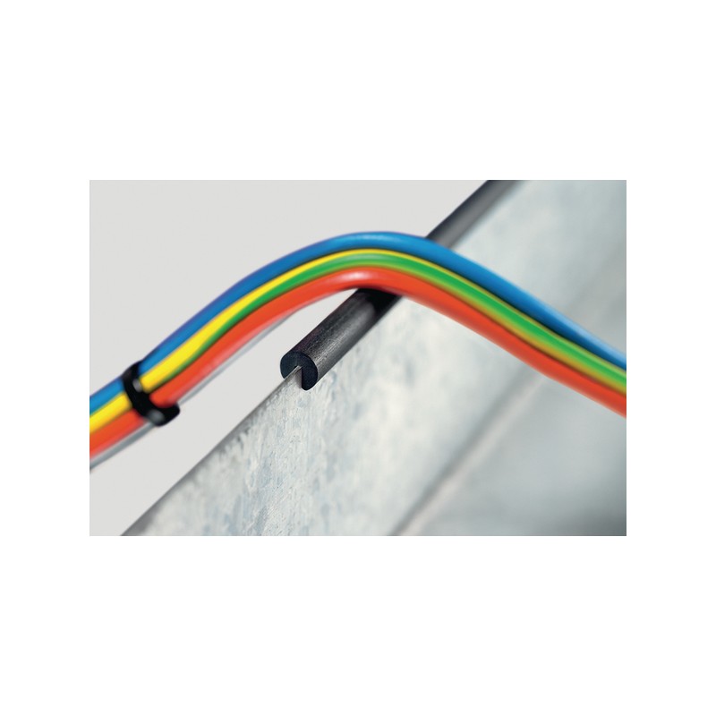 1 pcs - HellermannTyton PVC Edge Protection Strip, 1.2 x 5.0mm, PS1BK