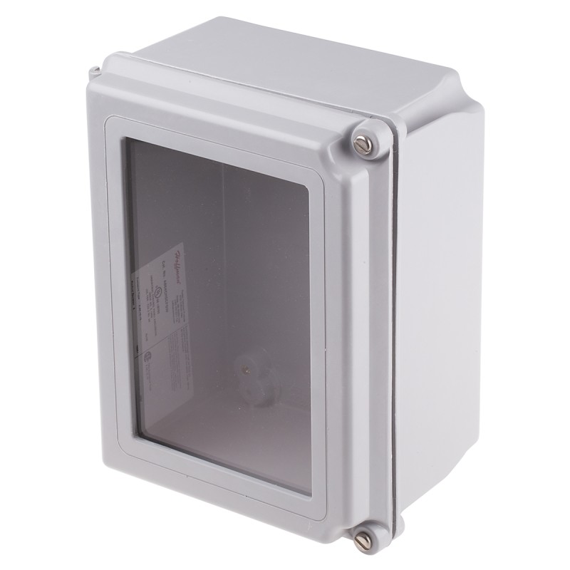 1 pcs - nVent HOFFMAN A48 Series Glass Reinforced Plastic Wall Box, IP66, Viewing Window, 370 mm x 319 mm x 219mm