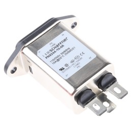 1 pcs - Schaffner 10A, 250 V ac Male Panel Mount IEC Filter FN9244-10-06, Faston None Fuse