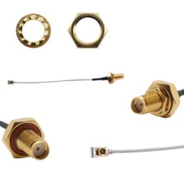 50 pcs - Siretta Male MHF4 to SMA Coaxial Cable, IP67 Coaxial, Unterminated