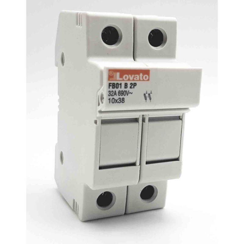 1 pcs - Lovato 32A Rail Mount Fuse Holder, 2P, 690V ac