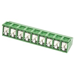 5 pcs - TE Connectivity Buchanan Series PCB Terminal Block, 9-Contact, 5mm Pitch, Through Hole Mount, 1-Row, Screw Termination