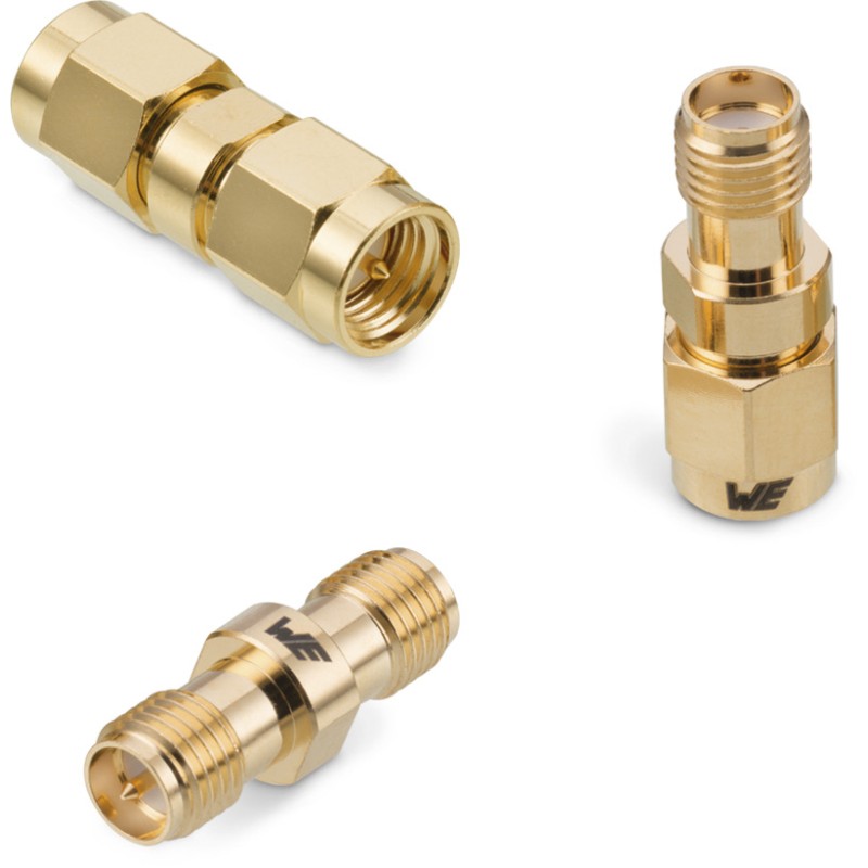 50 pcs - Wurth Elektronik Straight 50Ω Coaxial Adapter SMA Socket to SMA Plug 18GHz