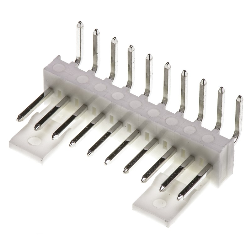 5 pcs - Molex KK 254 Series Right Angle Through Hole Pin Header, 10 Contact(s), 2.54mm Pitch, 1 Row(s), Unshrouded