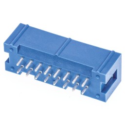 50 pcs - TE Connectivity AMP-LATCH Series Straight Through Hole PCB Header, 16 Contact(s), 2.54mm Pitch, 2 Row(s), Shrouded