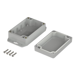 1 pcs - Bopla Euromas X Series Light Grey ABS Enclosure, IP66, IP68, IK07, Flanged, Light Grey Lid, 105 x 70 x 40mm