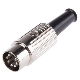 5 pcs - RS PRO 7 Pole Din Plug, 1A, 100 V ac, Male, Cable Mount