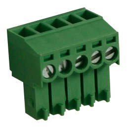 5 pcs - RS PRO 3.5mm Pitch 5 Way Right Angle Pluggable Terminal Block, Plug, Through Hole, Screw Termination