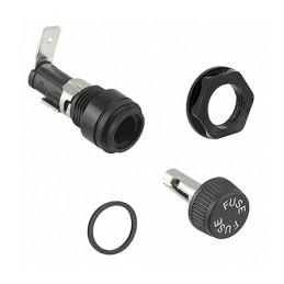 1 pcs - Eaton 16A Panel Mount Fuse Holder for 5 x 20mm Fuse, 1P, 250V ac