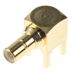 50 pcs - TE Connectivity, jack Through Hole SMB Connector, 50Ω, Solder Termination, Right Angle Body