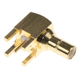 50 pcs - TE Connectivity, jack Through Hole SMB Connector, 50Ω, Solder Termination, Right Angle Body