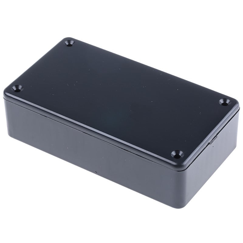 1 pcs - Hammond 1591 Series Black ABS Enclosure, IP54, Black Lid, 112 x 62 x 27mm