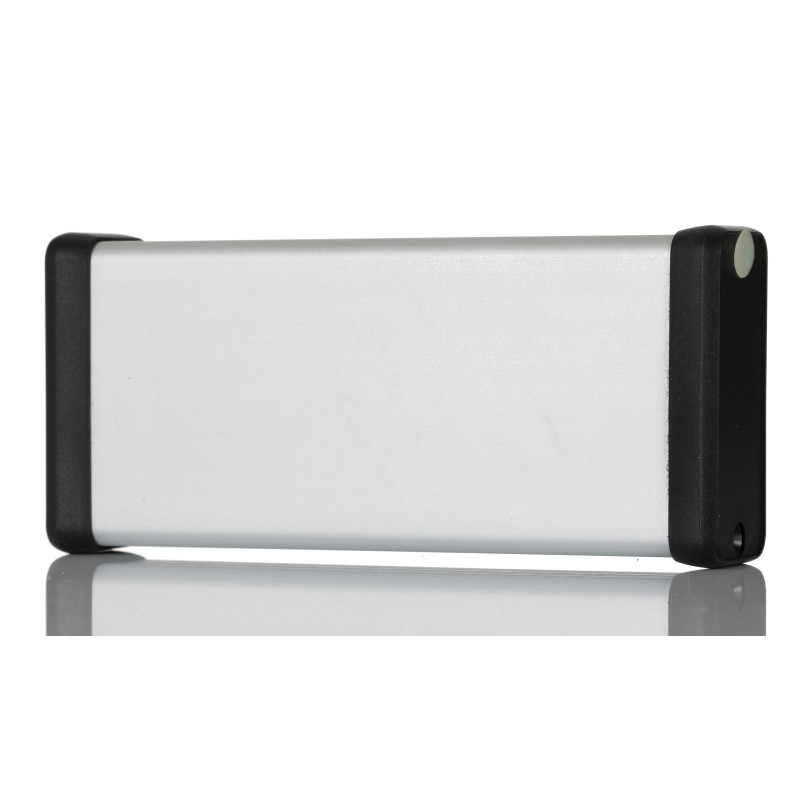1 pcs - Hammond 1455 Series Silver Anodised Aluminium Enclosure, IP54, 120 x 54.13 x 23mm
