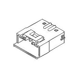 50 pcs - Molex Female Connector Housing, 2mm Pitch, 2 Way, 1 Row