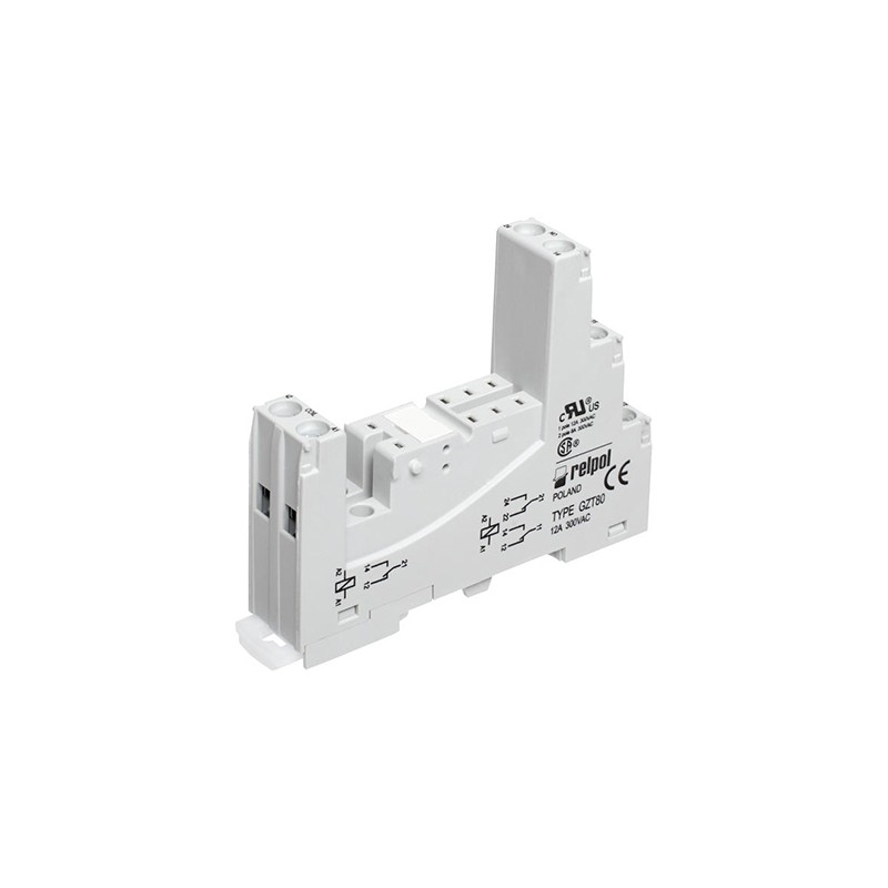 1 pcs - Relpol 8 Pin 300V ac DIN Rail Relay Socket for use with Various Series