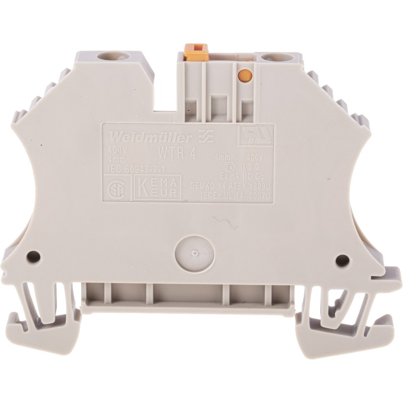5 pcs - Weidmuller WTR Series Brown Disconnect Terminal Block, 4mm², Single-Level, Screw Termination