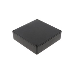 1 pcs - Hammond 1590 Series Black Die Cast Aluminium Enclosure, IP54, Black Lid, 120 x 120 x 34mm