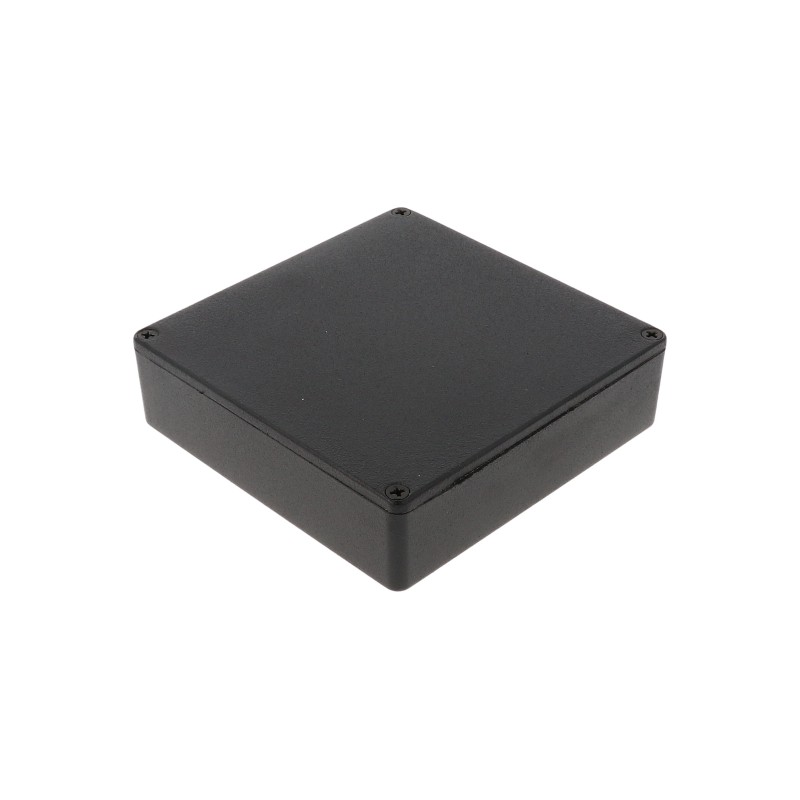 1 pcs - Hammond 1590 Series Black Die Cast Aluminium Enclosure, IP54, Black Lid, 120 x 120 x 34mm