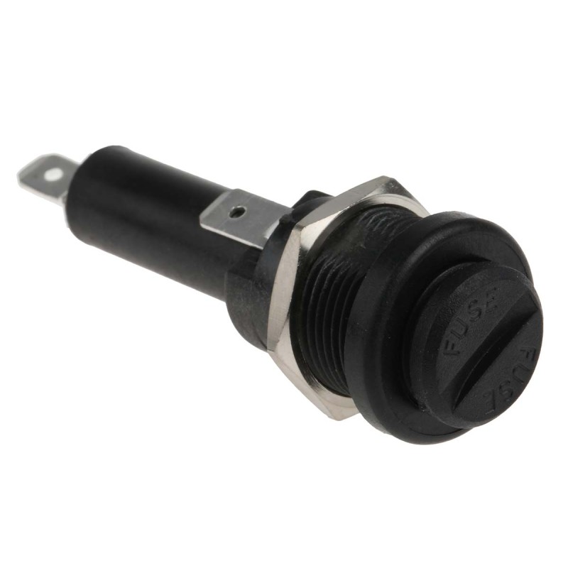 1 pcs - Bulgin 13A Panel Mount Fuse Holder for 6.3 x 32mm Fuse, 1P, 250V ac