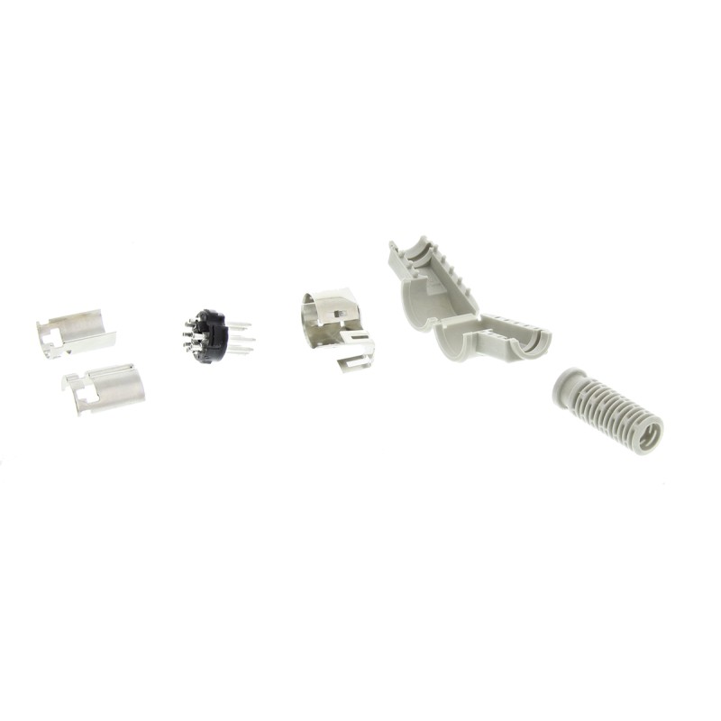 50 pcs - RS PRO 7 Pole Right Angle Din Plug, DIN 45329, 4A, 34 V ac/dc IP30, Male, Cable Mount