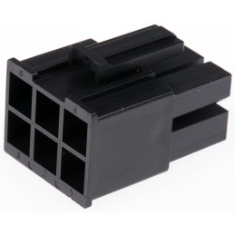 5 pcs - Molex, Mega-Fit Male Connector Housing, 5.7mm Pitch, 6 Way, 2 Row
