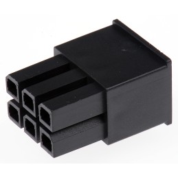 5 pcs - Molex, Mega-Fit Male Connector Housing, 5.7mm Pitch, 6 Way, 2 Row