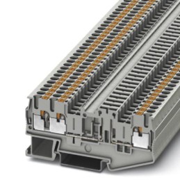 5 pcs - Phoenix Contact PT 2.5-TWIN-TGB Series Grey Disconnect Terminal Block, 2.5mm², Single-Level, Push In Termination