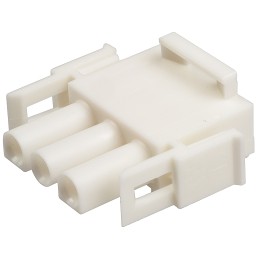 500 pcs - TE Connectivity, Universal MATE-N-LOK Male Connector Housing, 6.35mm Pitch, 3 Way, 1 Row
