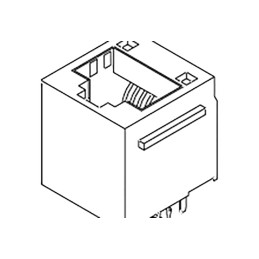 5 pcs - Molex 85507 Series Female RJ45 Connector, Through Hole, Cat5e