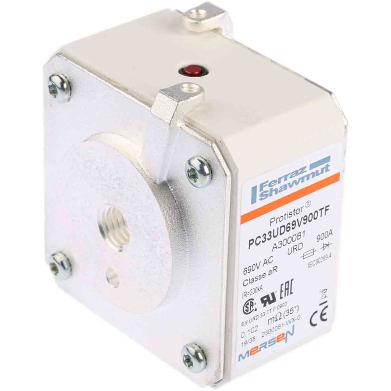 1 pcs - Mersen 900A size 33 FF Square Body Fuse, aR, 700V