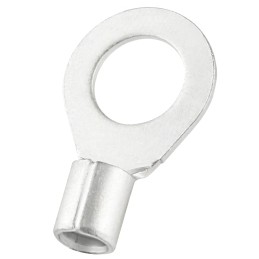 500 pcs - RS PRO Uninsulated Crimp Ring Terminal, 10.5mm Stud Size, 10mm² to 10mm² Wire Size, Silver