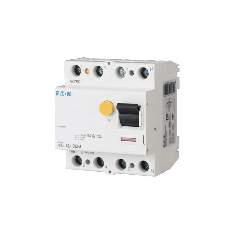 1 pcs - Eaton RCD, 63A, 4 Pole, 300mA, Type A