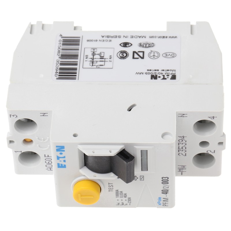 1 pcs - Eaton RCCB, 40A, 1P+N Pole, 30mA, Type AC