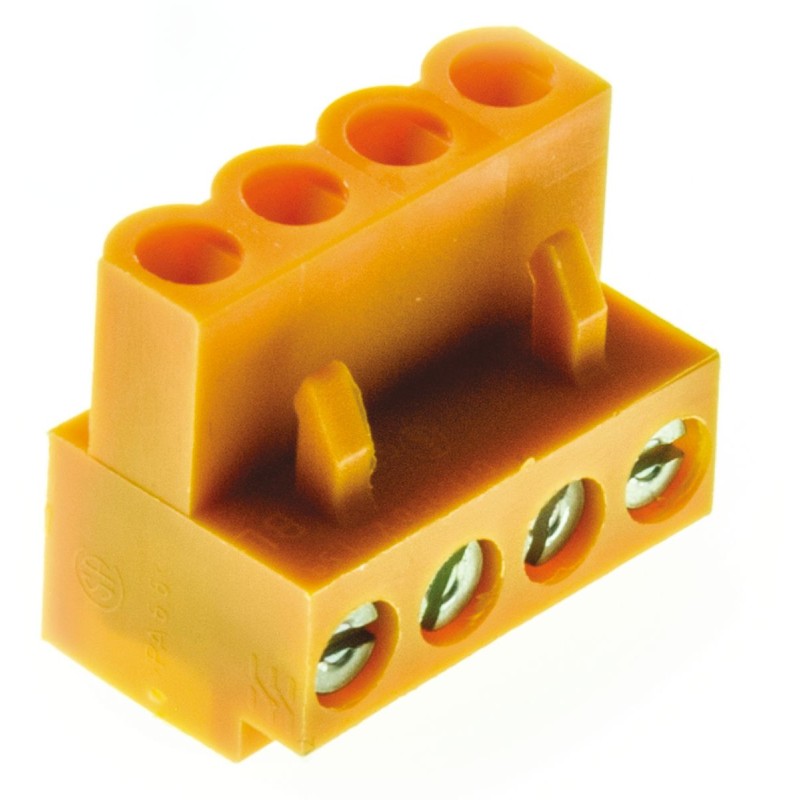 5 pcs - Weidmuller 5.08mm Pitch 4 Way Pluggable Terminal Block, Plug, Cable Mount, Screw Down Termination