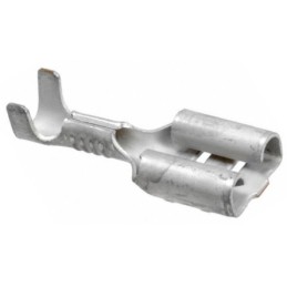 500 pcs - TE Connectivity FASTON .250 Uninsulated Female Spade Connector, Receptacle, 5.14mm² Tab Size, 0.5mm² to 1.5mm²