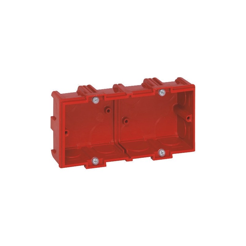 1 pcs - Legrand Batibox Red Plastic Back Box, NF, 1 Gangs