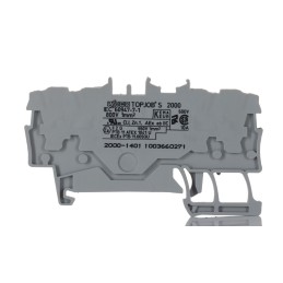 5 pcs - Wago TOPJOB S, 2000 Series Grey Feed Through Terminal Block, 1mm², Single-Level, Push-In Cage Clamp Termination, ATEX,
