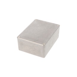 1 pcs - Hammond 1590 Series Natural Die Cast Aluminium Enclosure, IP54, Natural Lid, 110.5 x 82.4 x 44mm