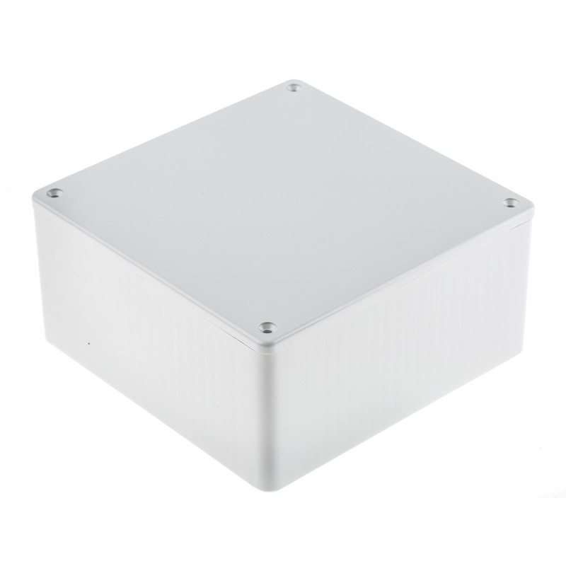 1 pcs - Hammond 1591 Series Grey Flame Retardant ABS Enclosure, IP54, Grey Lid, 120 x 120 x 59mm