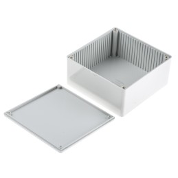 1 pcs - Hammond 1591 Series Grey Flame Retardant ABS Enclosure, IP54, Grey Lid, 120 x 120 x 59mm