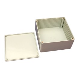 1 pcs - Hammond 1591 Series Grey Flame Retardant ABS Enclosure, IP54, Grey Lid, 120 x 120 x 59mm