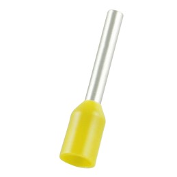 500 pcs - RS PRO Insulated Bootlace Ferrule, 10mm Pin Length, 1.7mm Pin Diameter, 1mm² Wire Size, Yellow