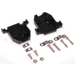 5 pcs - MH Connectors MHCCOV Series ABS D Sub Backshell, 15 Way, Strain Relief